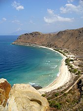 Überblick über den Strand vom Kap Fatu Cama aus