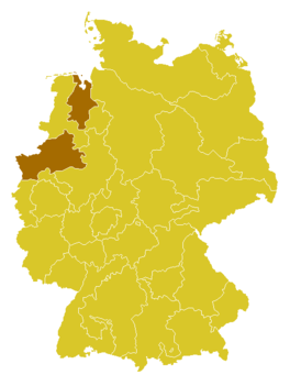 Lokaasje bisdom Múnster yn Dútslân