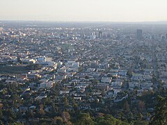 Vue du sud de Los Angeles avec Little Armenia au centre.