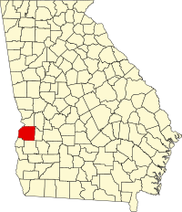 Map of Džordžija highlighting Stewart County