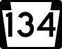 Pennsylvania Route 134 marker