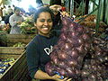 A sack of Red onions