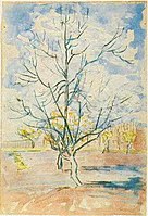 Pink Peach Trees, watercolor April 1888 Van Gogh Museum, Amsterdam (F1469)