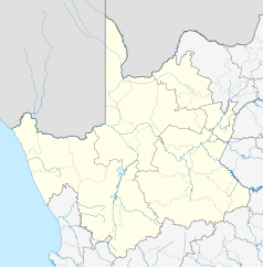 Mapa konturowa Prowincji Przylądkowej Północnej, po prawej znajduje się punkt z opisem „KIM”