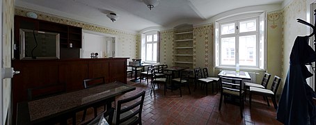Cafe in der früheren Rabbinerwohnung