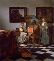 Jan Vermeer. Kontsert. Õli lõuendil, 1663–1666. Kõik pinnad sisaldavad pliivalget.