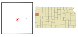 Location within Wallace County and Kansas