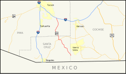 Karte der Arizona State Route 83