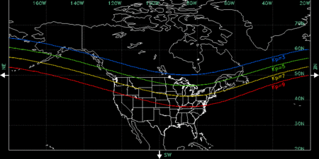 Kp map of North America