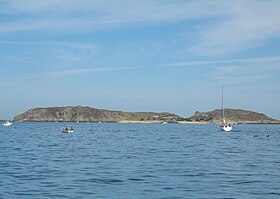 Cézembre vue du bateau-navette.