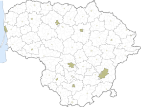 Žemėlapis rodantis Tytuvėnų regioninis parkas vietą.