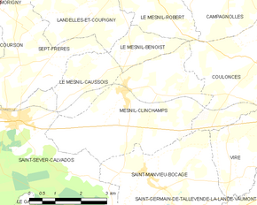 Poziția localității Mesnil-Clinchamps