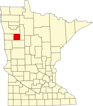 Map of Minnesota highlighting Mahnomen County