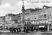 O Obelisco do Cantón Grande da Coruña.