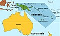 Image 49Map of Melanesia, showing its location within Oceania (from Melanesia)