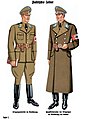 1938年の地区指導者の制服（左）と地区事務総長のオーバーコート（右）