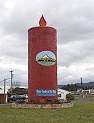 The Peace Candle of the World, toward the south end of Scappoose.