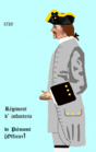 Offizier des Régiment de Piémont von 1720 bis 1734