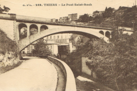 Vieille photographie du pont de Saint-Roch dans la vallée des Usines.