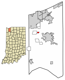 Location of Salt Creek Commons in Porter County, Indiana.