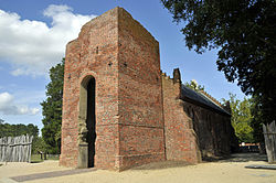 1639 ஜேம்சுடவுன் கோவிலின் பழைய கோபுரம்