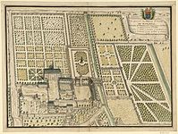 Plan de l’abbaye de Bourgueil et de ses jardins (Indre-et-Loire)