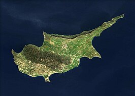 Satellietfoto van Cyprus