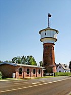 Wasserturm mit Warnballon