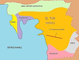 Tur Şehri'nin Bölümleri ve Havaalanı.