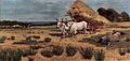 Pause in the Maremma with farmers and ox-cart, 1873–75