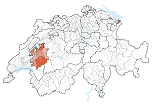 弗里堡州 Fribourg地圖