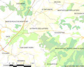 Poziția localității La Trinité-des-Laitiers