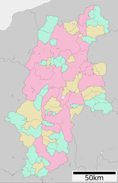 長野県茅野高等学校の位置（長野県内）