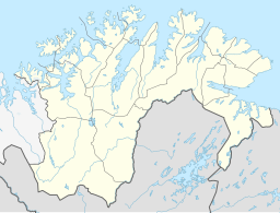 Hammerfests läge i Finnmark fylke, Norge.
