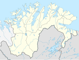 Kirkenes läge i Finnmark fylke, Norge.