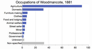 occupations reported from the 1881 Census for England and Wales