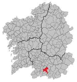 Situation of Xinzo de Limia within Galicia