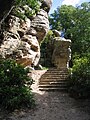 Steps leading up to the Aerial Walk.