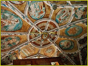 Ceiling mural at the Convento de la Asunción Tecamachalco, Puebla (1562) Juan Gerson