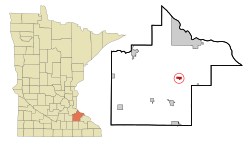 Location of Goodhue, Minnesota