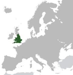 Kungariket Englands territorium.