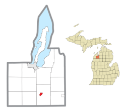 Location within Grand Traverse County