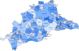 Provincia di Málaga – Mappa