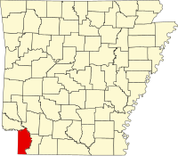 阿肯色州米勒縣地圖