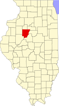 Locatie van Peoria County in Illinois