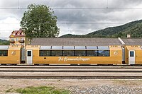 cotxe panoràmic pel ferrocarril austríac Mariazellerbahn.