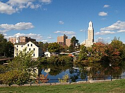 Downtown across the Blackstone River