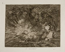 A woman lies dead, demons dance, spectres watch and celebrate; men pray and wring their hands in grief; while shafts of powerful light emanate and shine from her corpse/body or will she rise to live again, perhaps she is not quite dead yet.