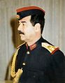 Image 13Saddam Hussein, a leading member of the revolutionary Arab Socialist Ba'ath Party, served as the fifth president of Iraq from 16 July 1979 until 9 April 2003. (from History of Iraq)