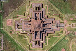 Aerial view of Somapura Mahavihara